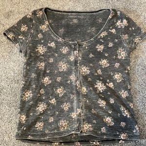 Floral button down blouse